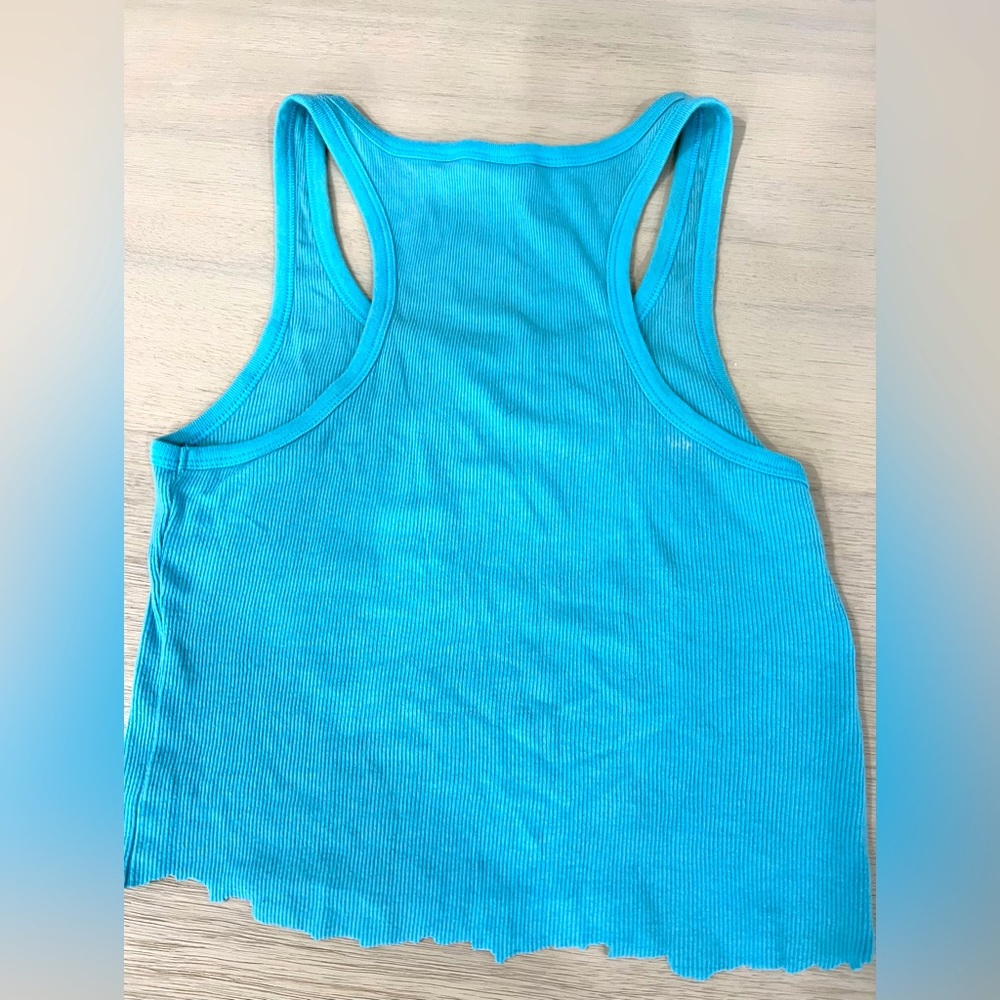 Victoria’s Secret tank top cut crop top blue size small - Picture 3 of 6